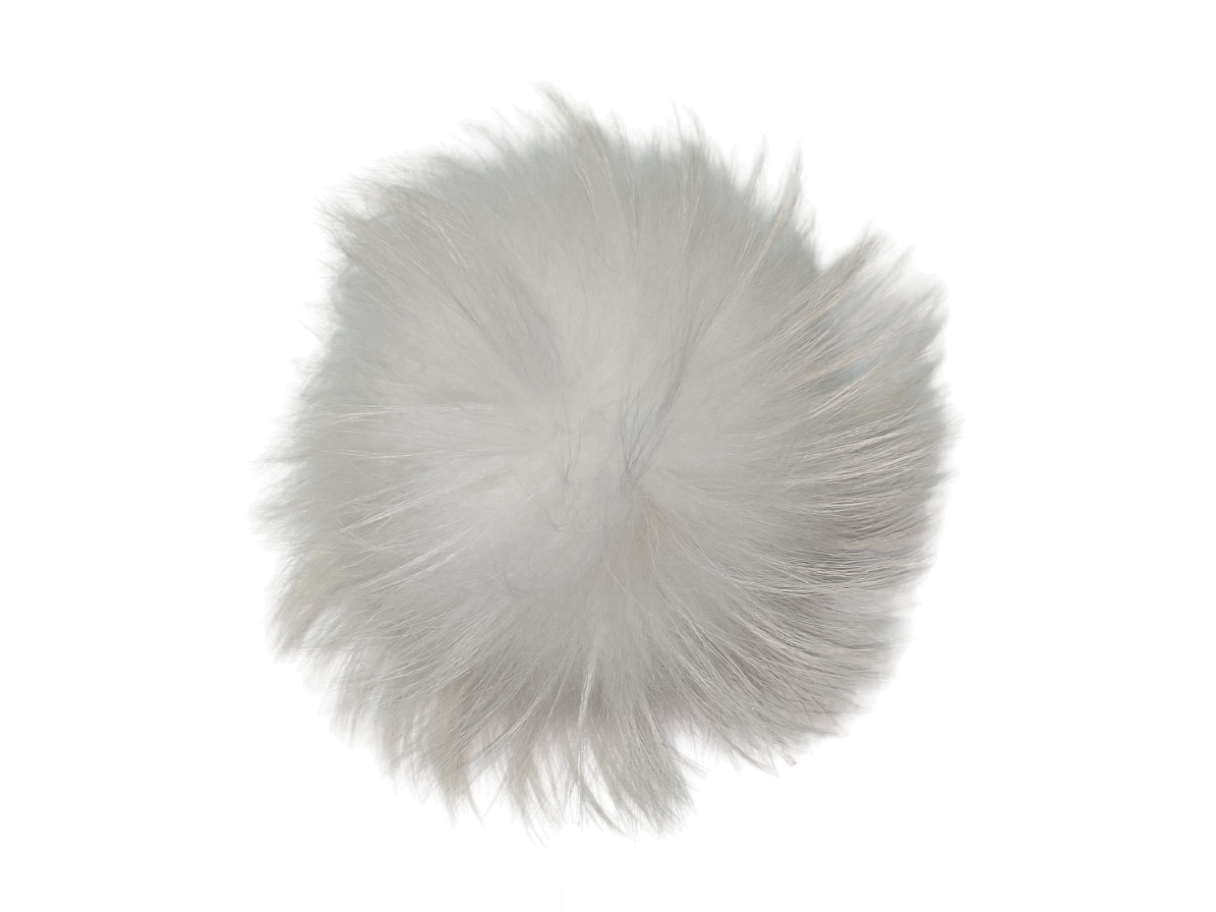 Помпон из енота альбиноса 16-19 см.